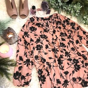 Ivanka Trump Pink Floral Blouse